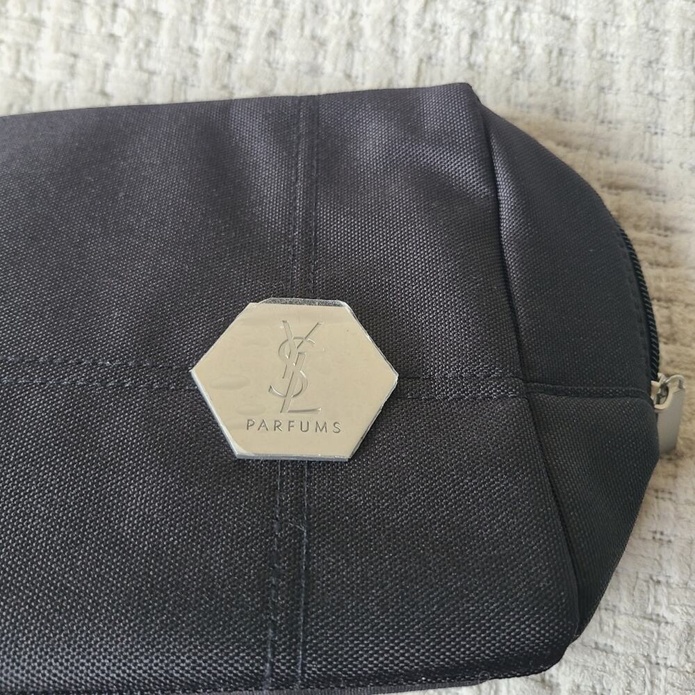YSL Perfums Black Cosmetic Pouch Bag Travel Bag - Picture 6 of 8